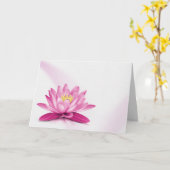 Pink Waterlily Sympathcard Kaart (Gele Bloem)