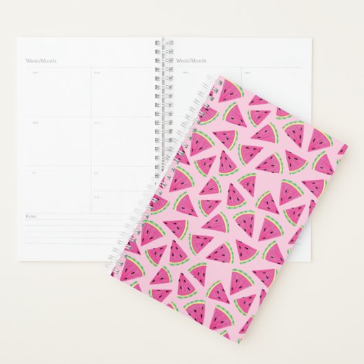 Pink Watermelon Fruit Summer Pattern Planner (Display)