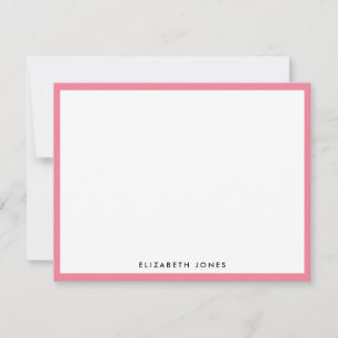 Pink Watermelon Modern Girly Classic Minimalist Notitiekaartje