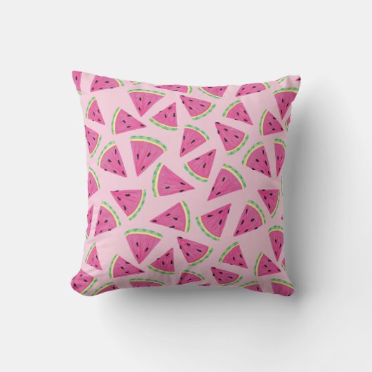 Pink Watermelon Summer Fruit Pattern Kussen (Voorkant)