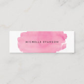 PInk Waterverf Creatief Mini Visitekaartje (Voorkant)