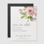 PINK WATERVERF FLORAL BEWAREN DE DATUM MAGNETISCHE (Voorkant / Achterkant)