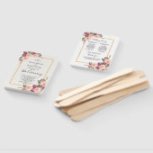 Pink Waterverf Floral Wedding Ceremony Programme Handwaaier (Niet-gemonteerd)