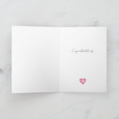 Pink Waterverf Heart Gem de heer en mevrouw Gefeli Kaart (Binnen)