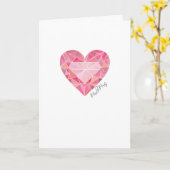 Pink Waterverf Heart Gem de heer en mevrouw Gefeli Kaart (Gele Bloem)
