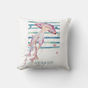 PINK WATERVERF JELLYFISH, BEACH, AVALON KUSSEN