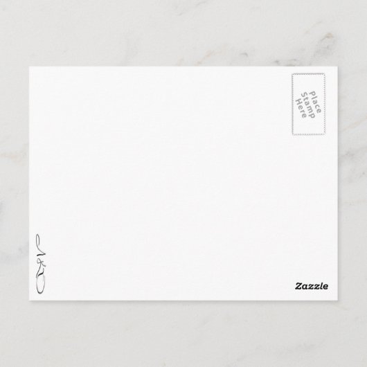 PINK Waterverf rozen Briefkaart (Achterkant)