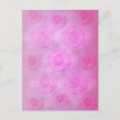 PINK Waterverf rozen Briefkaart (Voorkant)