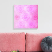 PINK Waterverf rozen Canvas Afdruk (Insitu (Woonkamer))