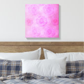 PINK Waterverf rozen Canvas Afdruk (Insitu (Slaapkamer))