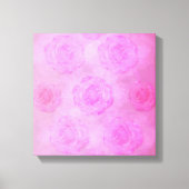 PINK Waterverf rozen Canvas Afdruk (Voorkant)
