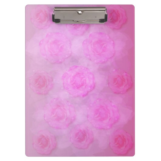 PINK Waterverf rozen Klembord (Voorkant)