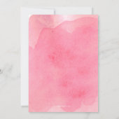 Pink Waterverf Virtual vrijgezellenfeest Kaart (Achterkant)