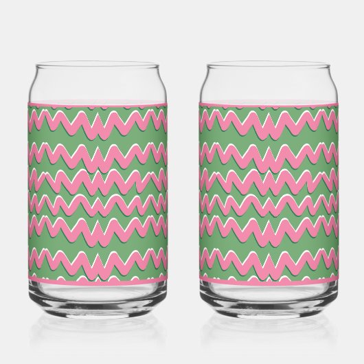 Pink Wave Soda Glass Blikvorm Glas (Links)