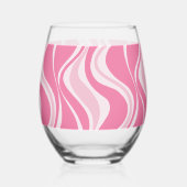 Pink Waves Glass Wijnglas Zonder Voet (Achterkant)