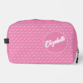 Pink Waves Personalized Dopp Kit Toilettasje (Voorkant)