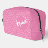 Pink Waves Personalized Dopp Kit Toilettasje (Rechterhoek)