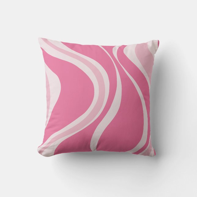 Pink Waves Pillow Kussen (Voorkant)