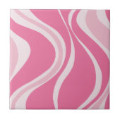 Pink Waves Tile Tegeltje (Voorkant)