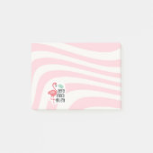 Pink Wavy Flamingo Post-it® Notes (Voorkant)