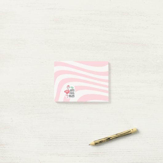 Pink Wavy Flamingo Post-it® Notes (Op bureau)