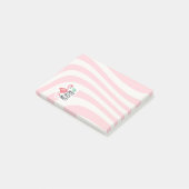 Pink Wavy Flamingo Post-it® Notes (Schuin)