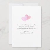 Pink Wavy Frame Valentine’s Day Photo Card Bedankkaart (Achterkant)