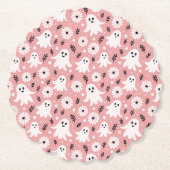 Pink Wavy Halloween Kartonnen Onderzetters (Voorkant)