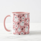 Pink Wavy Halloween Mok (Links)