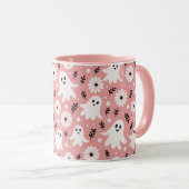 Pink Wavy Halloween Mok (Voorkant rechts)