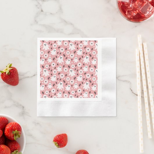 Pink Wavy Halloween Servet (Insitu)