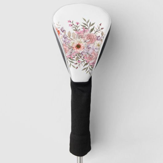 Pink Wedding Bouquet Golfheadcover (Voorkant)
