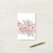 Pink Wedding Bouquet Post-it® Notes (Op bureau)