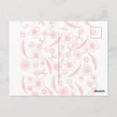 pink wedding briefkaart (Achterkant)