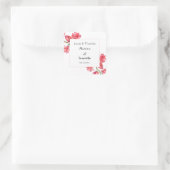 Pink Wedding Floral Magnolia White Sticker (Tas)