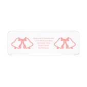 Pink Wedding Invitation Retour Adres Label (Voorkant)
