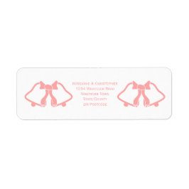 Pink Wedding Invitation Retour Adres Label