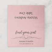 Pink Wedding Table Seating Cards Plaatskaartje (Buitenkant ongevouwen)