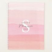 Pink Weekly Planner Trendy abstracte waterverf (Voorkant)