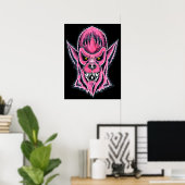 Pink Werewolf Mask Poster (Thuiskantoor)