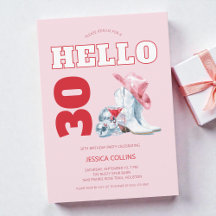 Pink Western Disco Cowgirl 30th Birthday Party