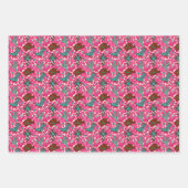 Pink Western Girl Wrapping Paper  (Voorkant 3)