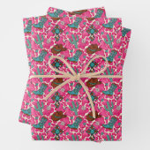 Pink Western Girl Wrapping Paper  (In situ)