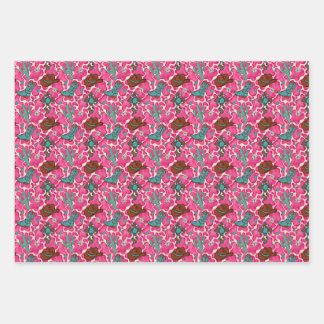 Pink Western Girl Wrapping Paper 