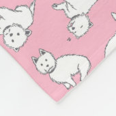 Pink Westies Fleece Blanket (Hoek)