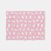 Pink Westies Fleece Blanket Deken (Voorkant (Horizontaal))