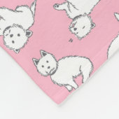 Pink Westies Fleece Blanket Deken (Hoek)