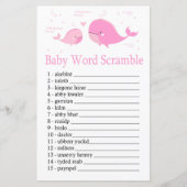 Pink Whale Baby anagram spel (Voorkant)