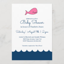 Pink Whale Baby Girl Baby shower