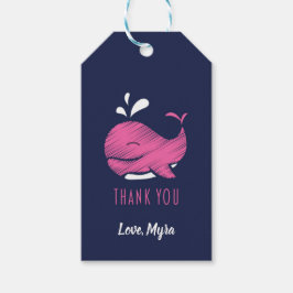 Pink Whale Gift Label Cadeaulabel